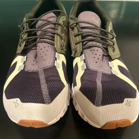 On Cloud Running Sneakers in Green and  Dark Purple - Picture 3 of 5